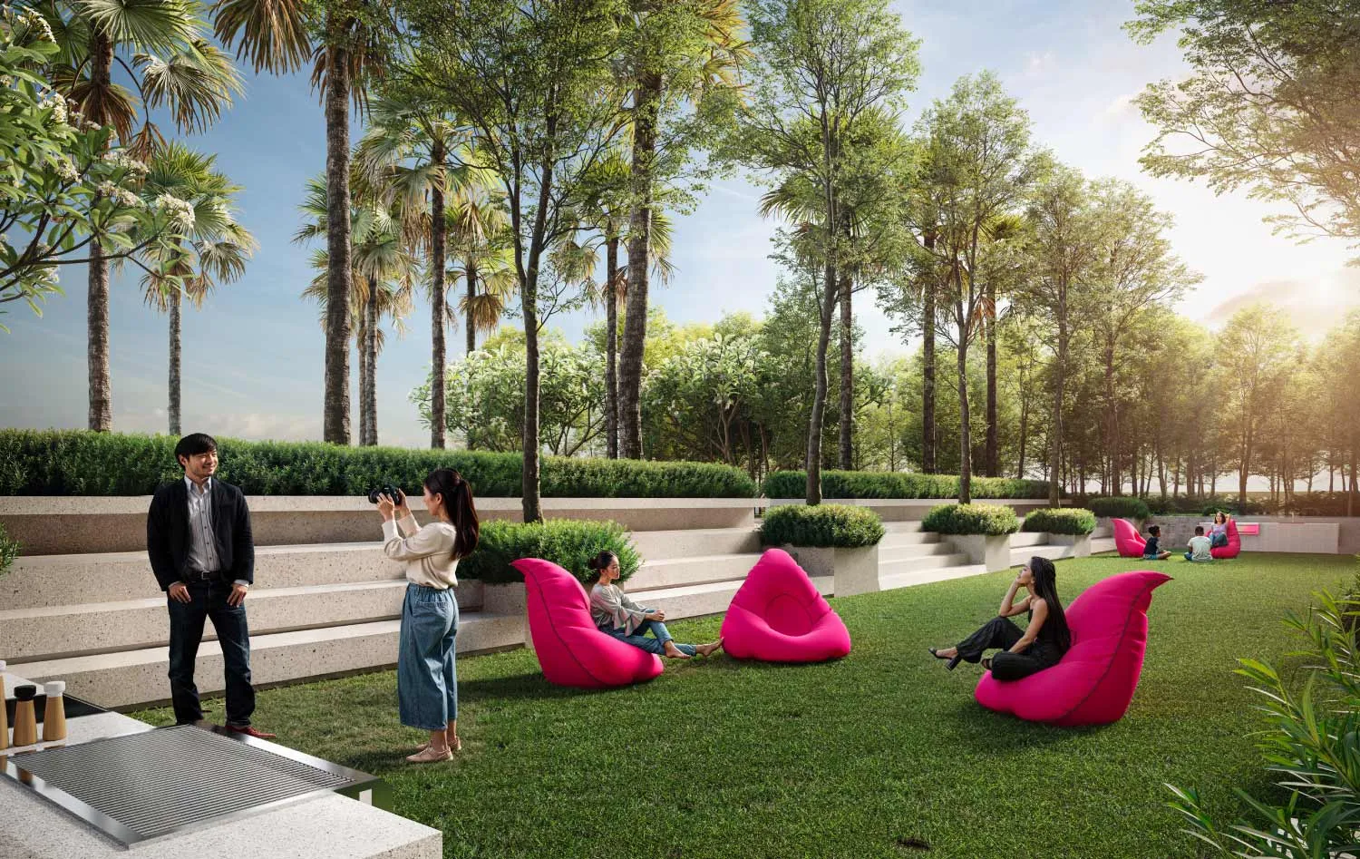 Open lawn area